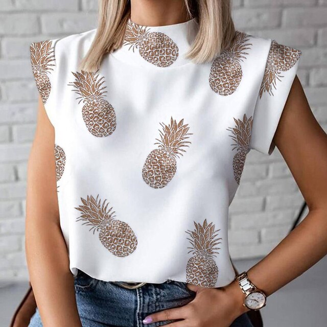 Elegant Lips Print Tops