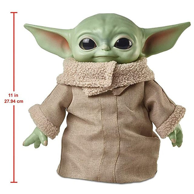 Disney 28cm Pvc Yoda Figure Grogu Plush Action Figure Toys Yoda Baby Star Wars The Mandalorian Anime Dolls Gifts Children Toys