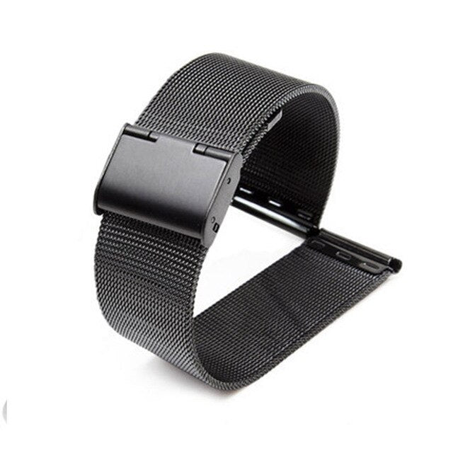 Mesh Milanese Watchband 24mm 22mm 20mm 18mm 16mm 14mm 12mm Silver Black Gold Bracelet Stainless Steel Metal Strap