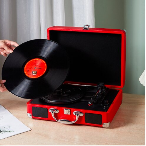 Portable Vinyl Record Player Bluetooth