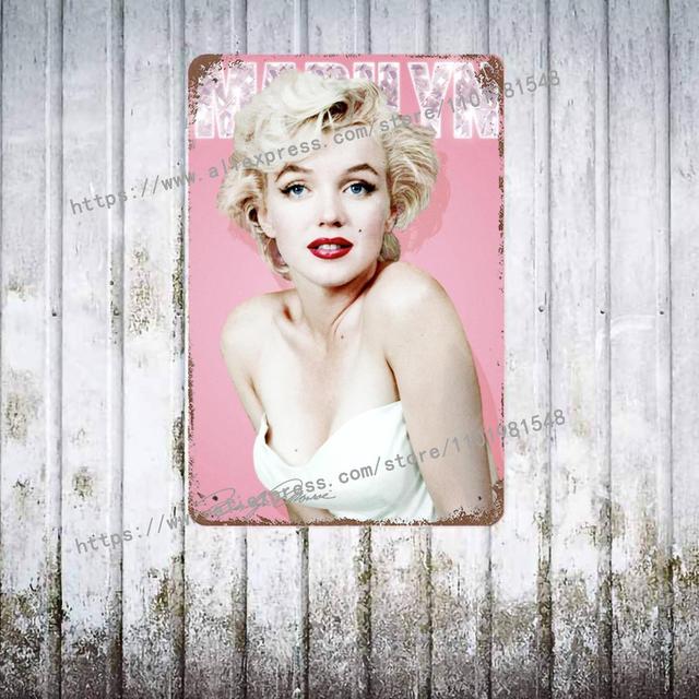 Marilyn Monroe and James Dean Poster Vintage Tin Sign