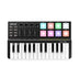 Mini 25-Key USB Keyboard and Drum Pad MIDI Controller Portable