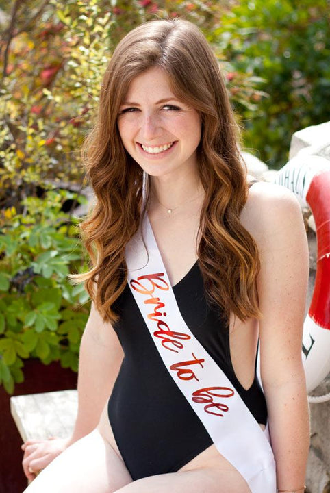 Bride To Be Foil Sash | Maroon Foil