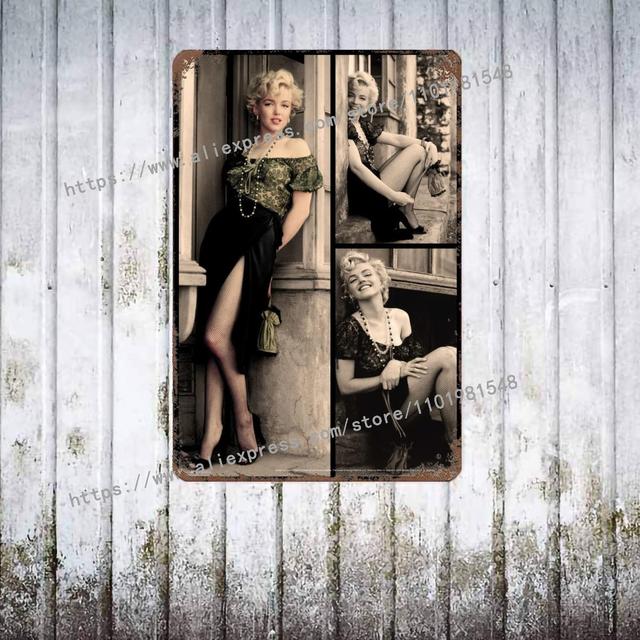 Marilyn Monroe and James Dean Poster Vintage Tin Sign