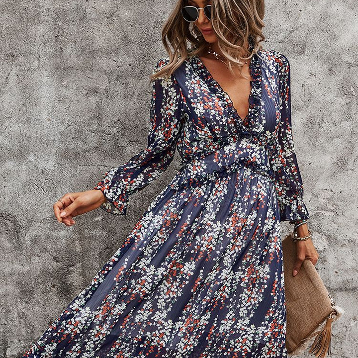 Fashion Long Sleeve Midi Dress