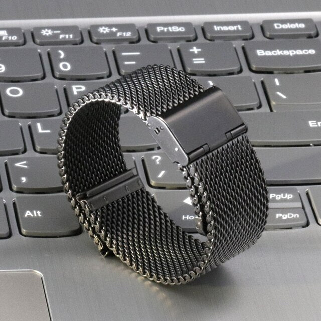 AAA High Quality Watch Band 20mm 22mm Mesh Stainless Steel Replacement for DW Watch Strap Smart Rose Gold Blue Milanese Leather