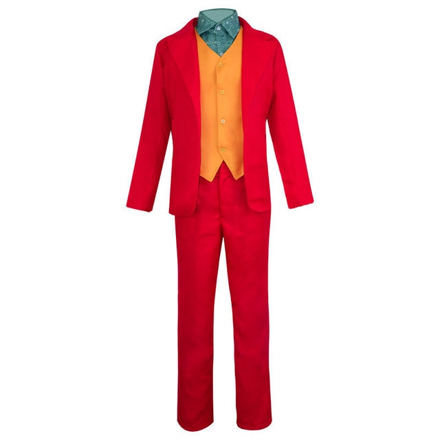 Joker Joaquin Phoenix Costume Adults & Kids Shirts+Coat+Vest+Pant