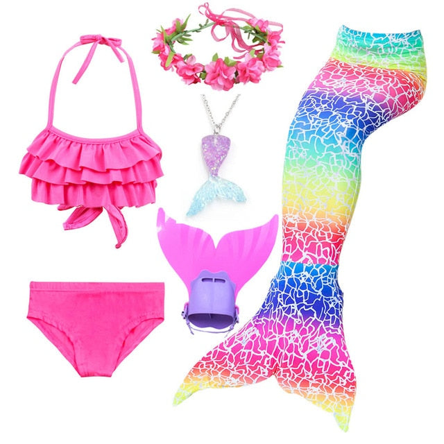 Mermaid Swimsuit Costume for Swimming, kids