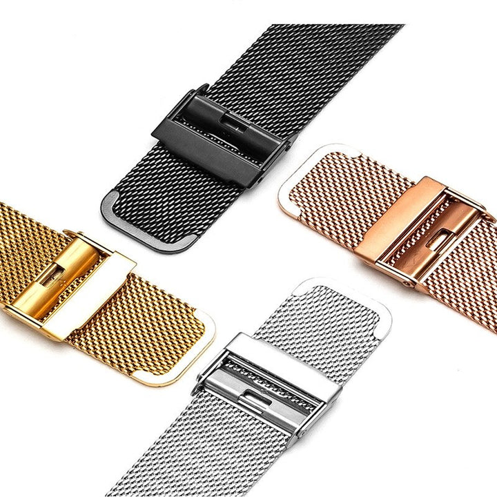 Mesh Milanese Watchband 24mm 22mm 20mm 18mm 16mm 14mm 12mm Silver Black Gold Bracelet Stainless Steel Metal Strap