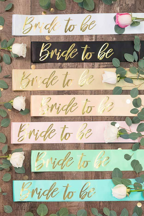 Bride To Be Gold Foil Sash | Lots of colors!