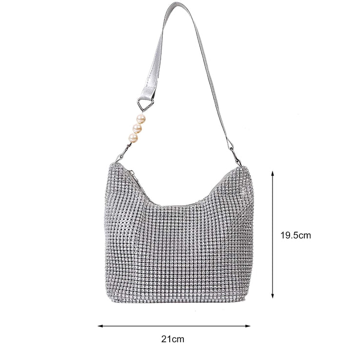 Rhinestone Square Messenger Bag