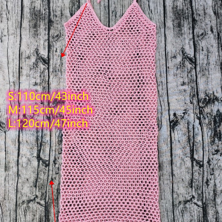 4  Color Summer Sleeveless Crochet Beach Dress