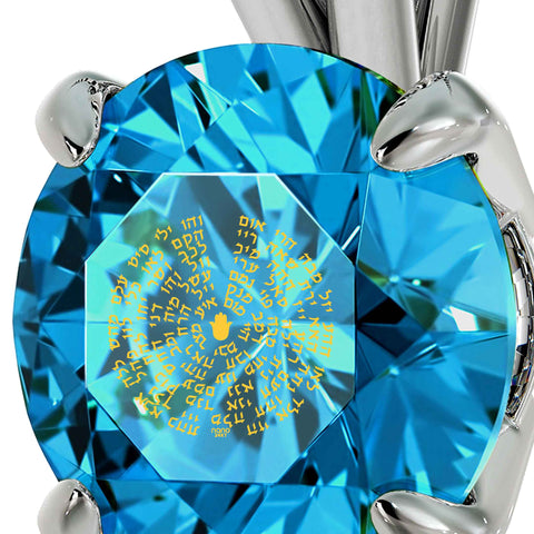 Sterling Silver Kabballah Necklace 72 Names 24k Gold