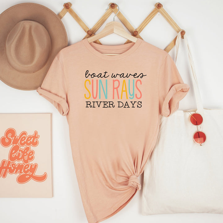 Boat Waves Sun Rays River Days Shirt, Camping Shirt