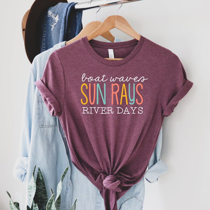 Boat Waves Sun Rays River Days Shirt, Camping Shirt