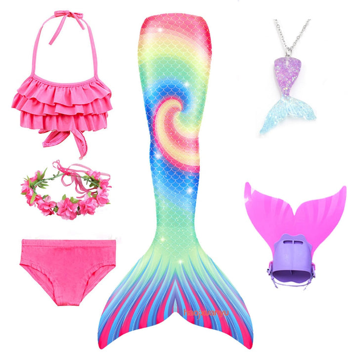 Mermaid Swimsuit Costume for Swimming, kids