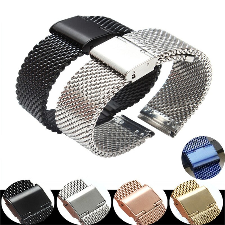 AAA High Quality Watch Band 20mm 22mm Mesh Stainless Steel Replacement for DW Watch Strap Smart Rose Gold Blue Milanese Leather