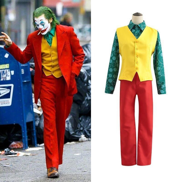 Joker Joaquin Phoenix Costume Adults & Kids Shirts+Coat+Vest+Pant