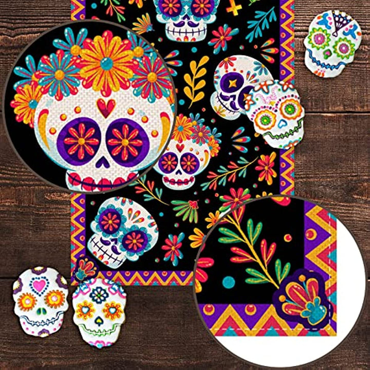 Day of The Dead Linen Table Runner