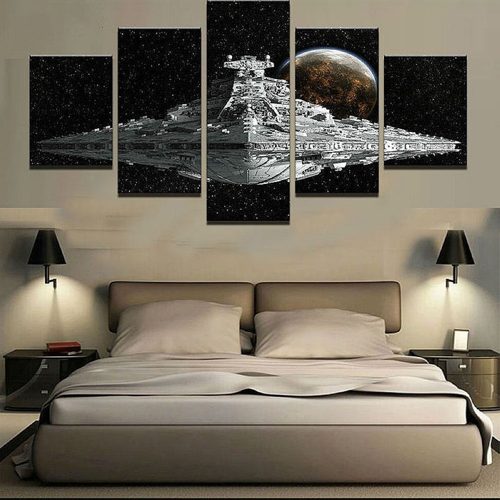 Canvas Wall Art 5 Panel Capital Ship Imperial Star Destroyer