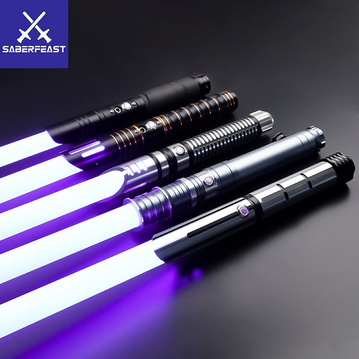 Lightsaber Neo Pixel Heavy Dueling RGB Metal Hilt Smooth Swing Blaster