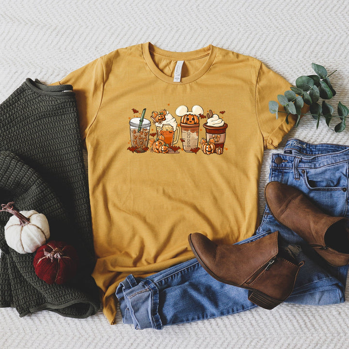 Mickey Pumpkin Shirt, Fall Latte Mouse Shirt