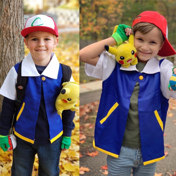 Ash Ketchum Pokemon Costume, adults & kids