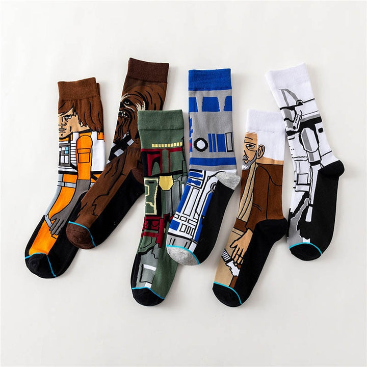 1 pair Star Wars Socks Master Yoda R2-D2 Wookiee Jedi Knight