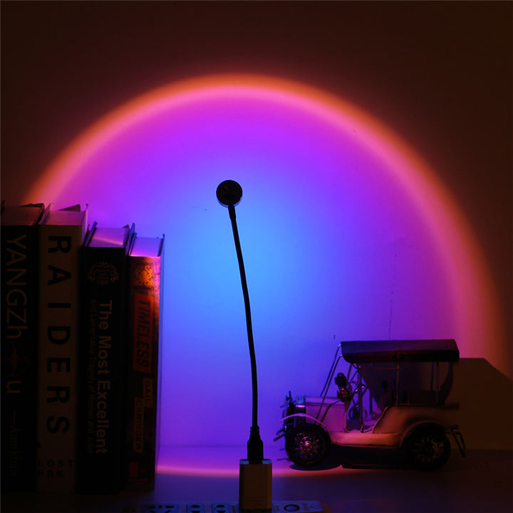 Sunset Lamp USB Rainbow Projector Atmosphere Night Light